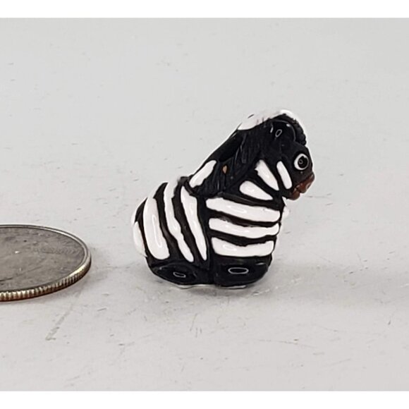 Peru Clay Baby Zebra Foal Miniature Figurine - Picture 4 of 6